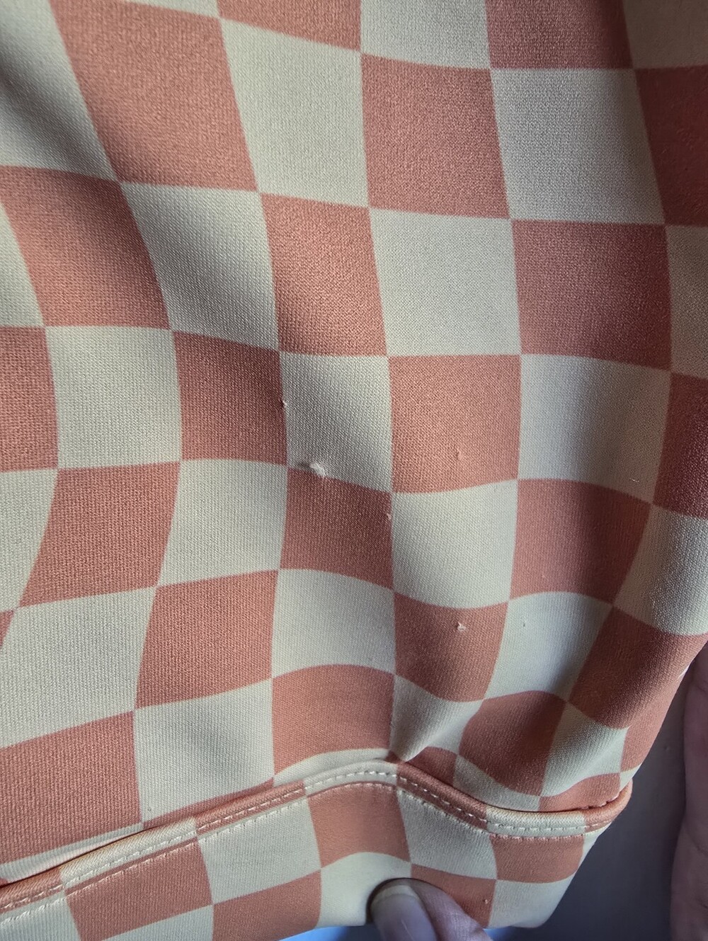 WILO The Label, Set w/High-Waist Bike Shorts And Bra Top, Orange Checker, Small - Picture 10 of 10